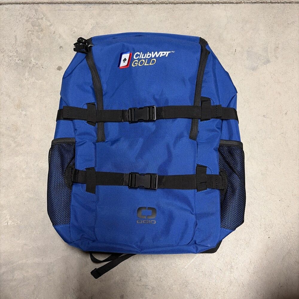 OGIO ClubWPT Club WPT Gold Poker Backpack Travel Bag Laptop Brand New Blue